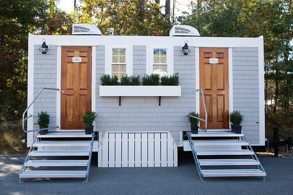 Wedding restroom units discretely staged at a venue in Yonkers, Yonkers